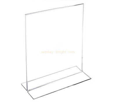 Plexiglass manufacturer custom acrylic plastic stand up sign holder BHK-322