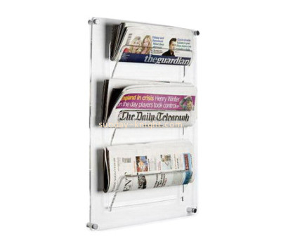 Acrylic manufacturers custom hanging acrylic sign newspaper holder BHK-329