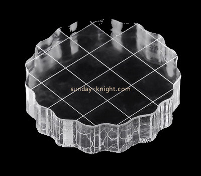 Custom laser cutting round acrylic stamping block CAK-216