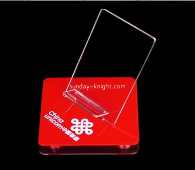 Plexiglass cell phone display stands with red holder CPK-010