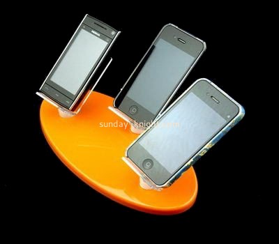 Acrylic cell phone display holder with three holders CPK-019