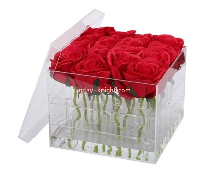 Customized clear acrylic luxury rose box DBK-372