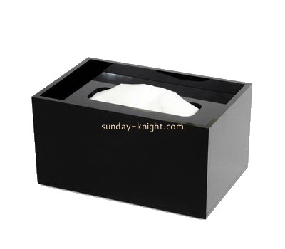 Customize black tissue box holder DBK-889