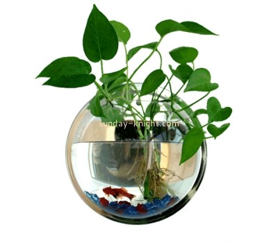 OEM supplier customized acrylic fish bowl plexiglass plant pot FTK-029