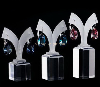 Fashion clear acrylic logo block jewelry display JDK-040