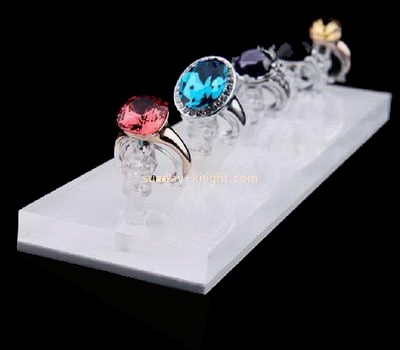 Wholesale acrylic logo block ring display tray jewellery counter display JDK-046