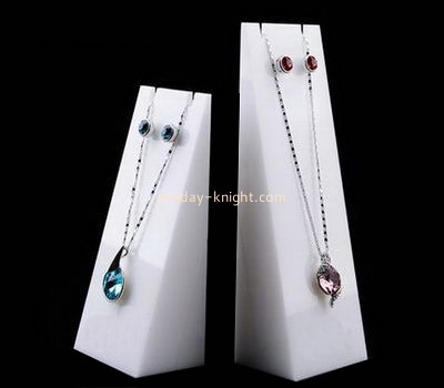 Custom design necklace holder stand cheap wholesale jewelry perspex display JDK-117