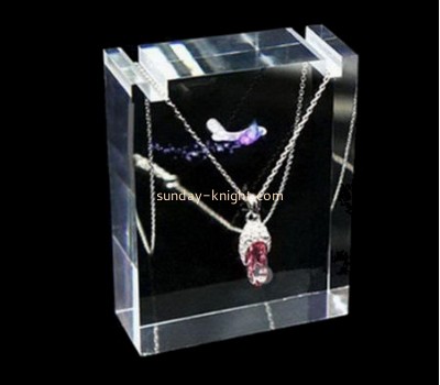 Custom clear acrylic plastic display necklace stands JDK-303
