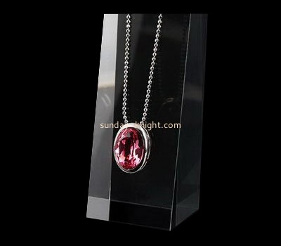 Acrylic manufacturer custom plexiglass necklace display stand acrylic jewelry display block JDK-444