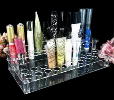 Acrylic cosmetics display stand with multi holders MDK-015