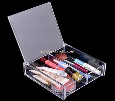 Acrylic makeup storage box with lid MDK-019