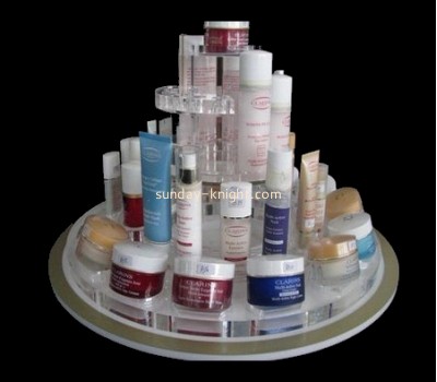Four tiers round lucite cosmetics display stand MDK-031