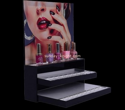 Factory hot sale acrylic counter top display make up display stand cosmetic product display stands MDK-067