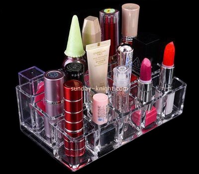 Customized acrylic mac makeup organizer acrylic display rack cosmetic counter display MDK-069