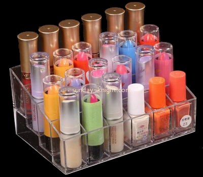 Custom acrylic professional makeup display acrylic makeup display small counter display stands MDK-072