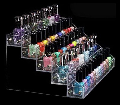 Wholesale acrylic plastic counter displays cosmetic stand display acrylic nail polish holder DMD-104