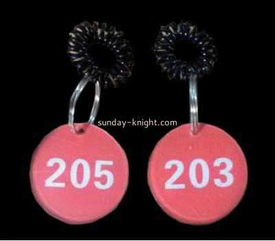 Acrylic key chain for hotel with room number ODK-006