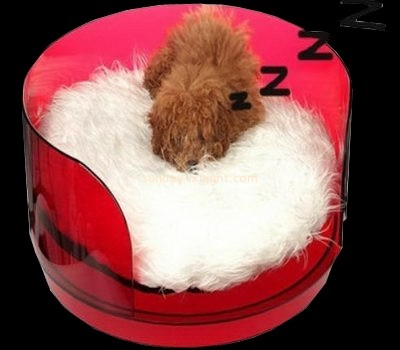 Red perspex pet bed ODK-017