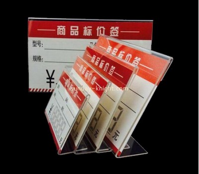 Acrylic display manufacturers customized bakery price tag holder ODK-198