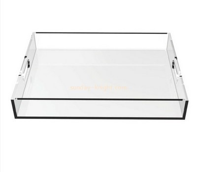 Bespoke clear acrylic tray with handles STK-068
