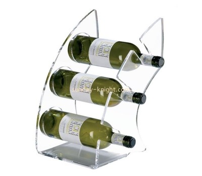 Clear lucite horizontal placing wine display stand WDK-010
