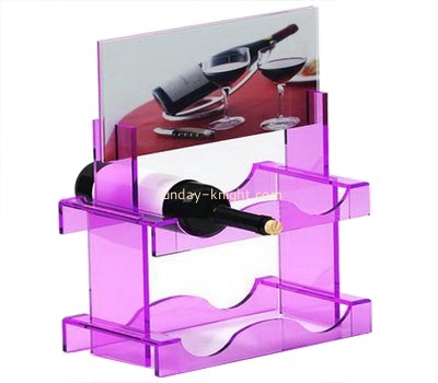 Acrylic manufacturer customize plexiglass wine bottle holder WDK-165