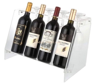 Acrylic manufacturer customize plexiglass wine bottle holder rack WDK-205