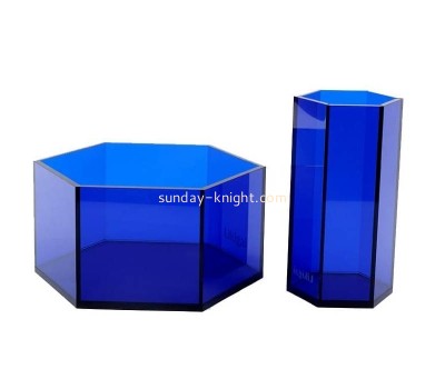 OEM customized blue acrylic box DBK-1377