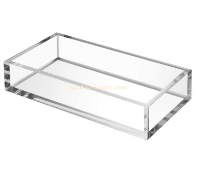 Lucite manufacturer custom acrylic rectangular tray plexiglass organizer tray STK-140