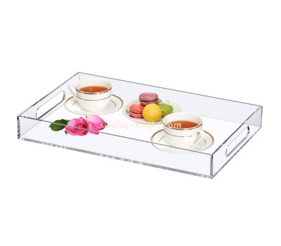 Acrylic manufacturer custom plexiglass food serving tray afternoon tea tray STK-152