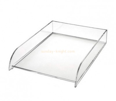 Perspex supplier custom acrylic letter tray plexiglass stacking file trays STK-159