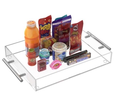 Plexiglass manufacturer custom acrylic serving tray lucite organizer tray STK-164