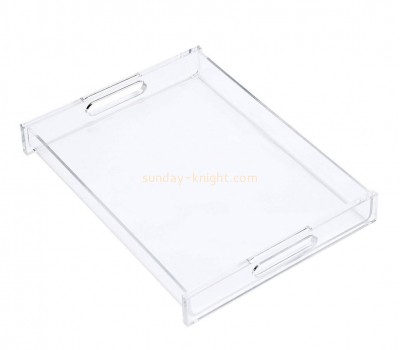 Plexiglass supplier custom acrylic breakfast serving tray perspex coffee tray STK-165