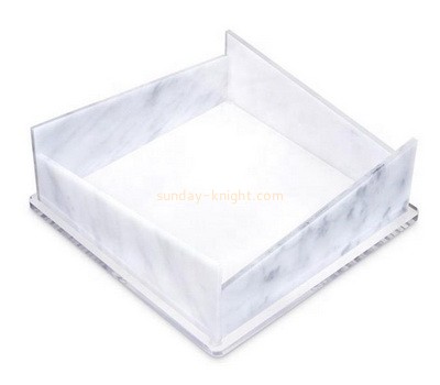Plexiglass supplier custom acrylic notepad holder tray perspex tissue holder tray STK-172