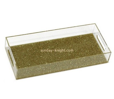 Acrylic supplier custom plexiglass bar serving tray perspex tray STK-177
