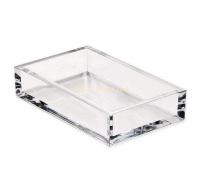 Plexiglass supplier custom acrylic memo holder tray lucite facial tissue holder STK-180