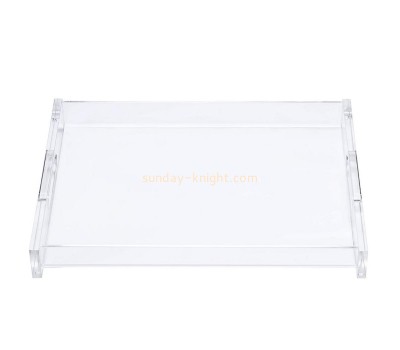 Acrylic factory custom plexiglass bulter tray lucite tea serving tray STK-178