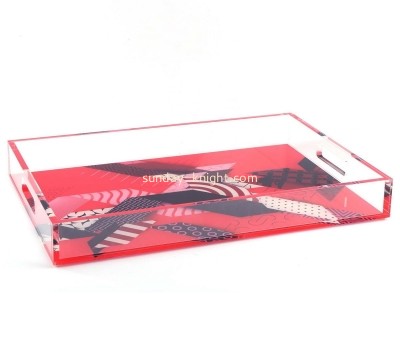 Perspex manufacturer custom acrylic coffee serving tray plexiglass coffee serving tray STK-191