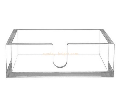 Plexiglass factory custom acrylic notepad holder lucite tissue paper holder tray STK-196