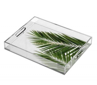 Lucite supplier custom acrylic printing tray plexiglass breakfast serving tray STK-199
