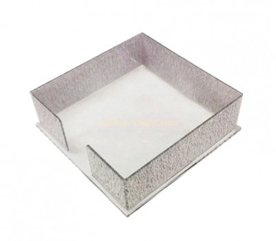 Perspex manufacturer custom acrylic notepad holder plexiglass tissue paper holder tray STK-198