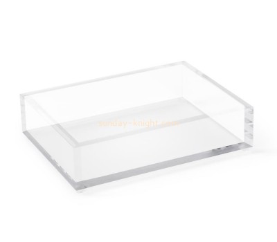 Acrylic factory custom plexiglass notepad holder tray lucite tissue paper hodler tray STK-210