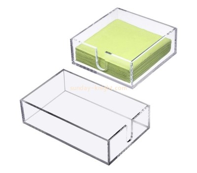 Plexiglass factory custom acrylic note pad holder tray lucite tissue paper holder tray STK-213
