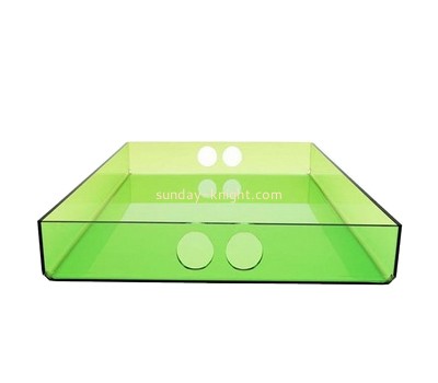 Acrylic factory custom plexiglass serving tray lucite organizer tray STK-220