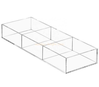 Perspex manufacturer custom acrylic devided organizer tray lucite organizer holder tray STK-231