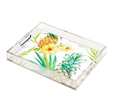 Perspex manufacturer custom acrylic UV printing serving tray plexiglass tea serving tray STK-233