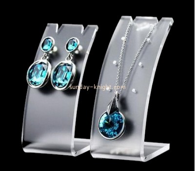 Factory wholesale retail store supplies acrylic necklace and earring holder jewellry displays JDK-075