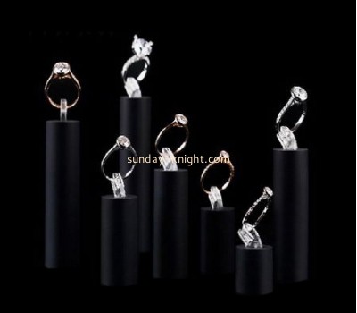 Customized black acrylic display stands best jewelry displays store display racks JDK-093
