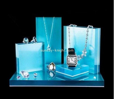 Custom jewelry shop display clear acrylic display stands display for necklaces JDK-180