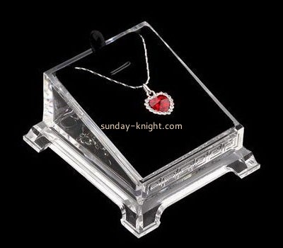 Customized acrylic retail display cases jewelry display cases necklace display stand JDK-183
